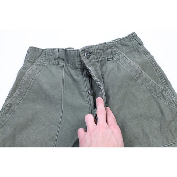 Vintage 60s Vietnam War Mens 29x29 Type 1 OG 107 Cotton Sateen Pants Green USA - Picture 5 of 9